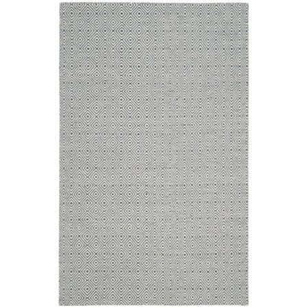 Safavieh Oasis Hand Woven Flatweave Rectangle Rug- Dark Grey - Ivory- 8 X 10 Ft. OAS525C-8